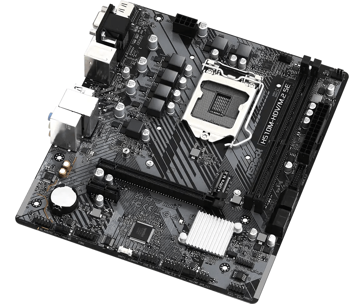 ASRock H510M - HDV/M.2 SE LGA 1700 Socket Intel Motherboard | 90 - MXBM00 - A0UAYZ - Vektra Computers LLC ASRock H510M - HDV/M.2 SE LGA 1700 Socket Intel Motherboard | 90 - MXBM00 - A0UAYZ - Vektra Computers LLC